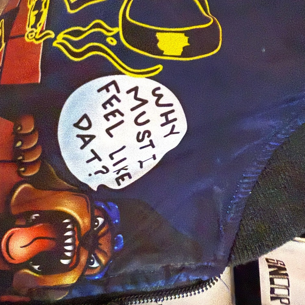 Men's Graphic Bomber Jacket - Multicolor - Picture 5 of 10